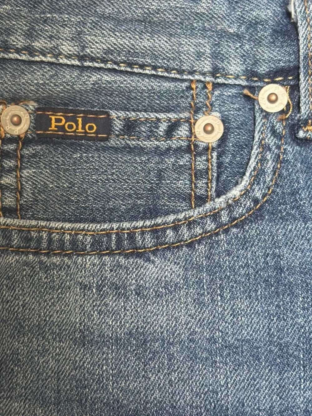 Ralph Lauren Girls Medium Wash Blue Denim Jean Skirt - Sz L